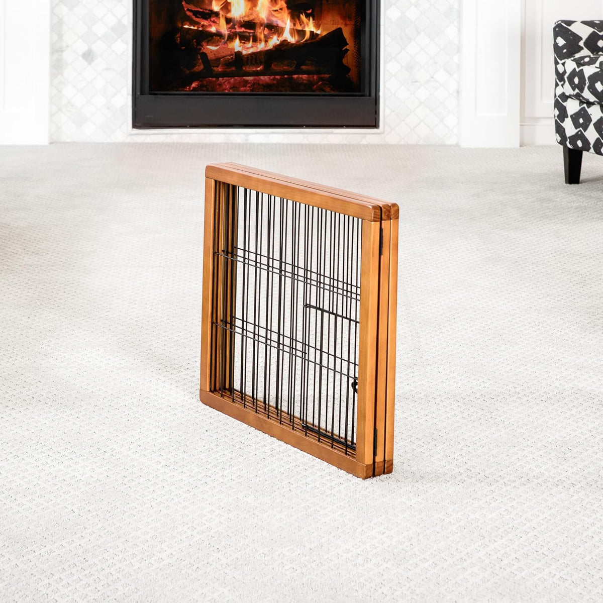 Carlson 41"-70" Super Wide Dog Gate, Premium Wooden Adjustable Freestanding Pet Gate for Doorways & Hallways
