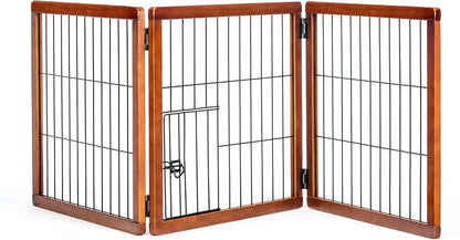 Carlson 41"-70" Super Wide Dog Gate, Premium Wooden Adjustable Freestanding Pet Gate for Doorways & Hallways