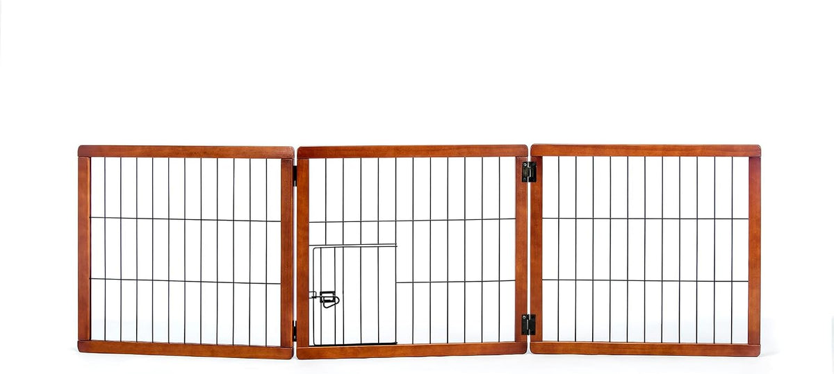 Carlson 41"-70" Super Wide Dog Gate, Premium Wooden Adjustable Freestanding Pet Gate for Doorways & Hallways
