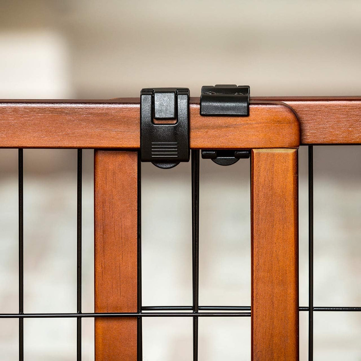 Carlson 41"-70" Super Wide Dog Gate, Premium Wooden Adjustable Freestanding Pet Gate for Doorways & Hallways