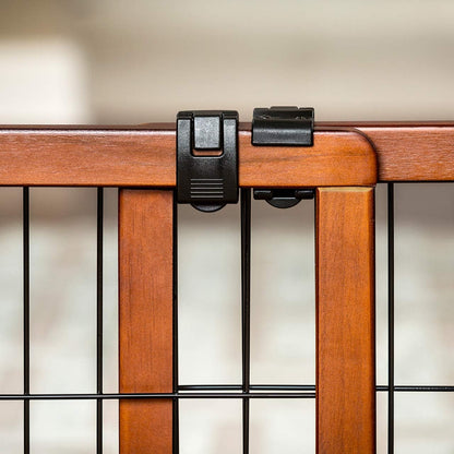 Carlson 41"-70" Super Wide Dog Gate, Premium Wooden Adjustable Freestanding Pet Gate for Doorways & Hallways