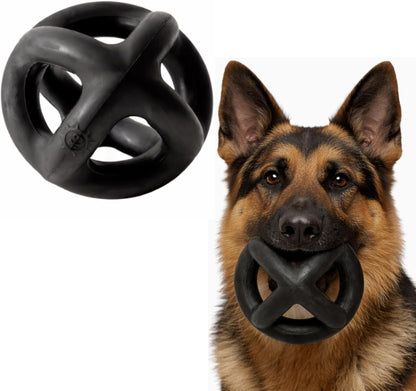 Monster K9 Ring Ball | Virtually Indestructible. Lifetime Guaranteed. | VULCRON™ Natural Rubber | Durable, Heavy Duty Dog Chew Toy for Aggressive Chewers | Medium & Large Breeds, 5.5”