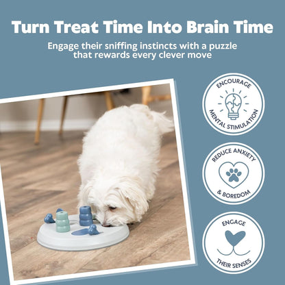 Turn Around - Mad Scientist Dog Activity Interactive Toy, Level 2 Food Puzzle Game, Brain Teasing Treat Dispenser, IQ and Mental Development Toy for Smart Dogs, Enrichment Toy for Boredom Busting