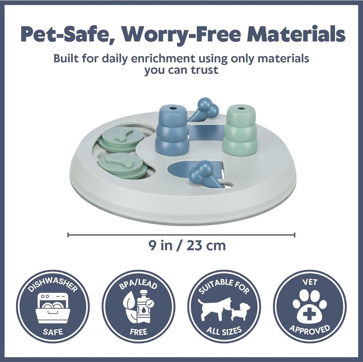 Turn Around - Mad Scientist Dog Activity Interactive Toy, Level 2 Food Puzzle Game, Brain Teasing Treat Dispenser, IQ and Mental Development Toy for Smart Dogs, Enrichment Toy for Boredom Busting
