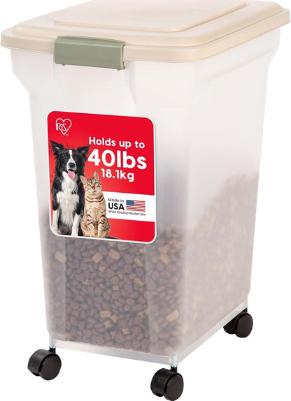 Dog Food Storage Container, Up to 58 lbs, Smoke Black, Made in USA