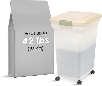 Dog Food Storage Container, Up to 58 lbs, Smoke Black, Made in USA