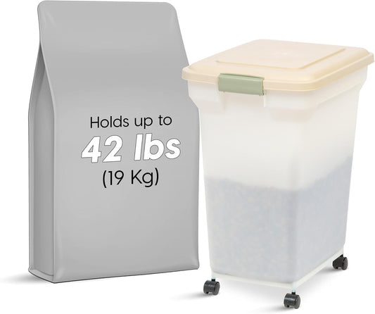 Dog Food Storage Container, Up to 58 lbs, Smoke Black, Made in USA