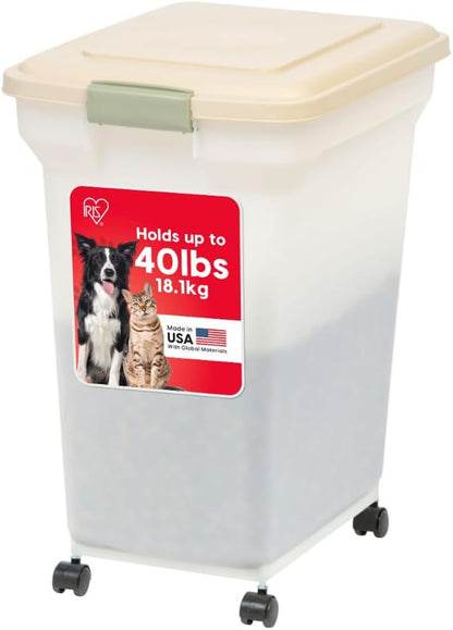 Dog Food Storage Container, Up to 58 lbs, Smoke Black, Made in USA