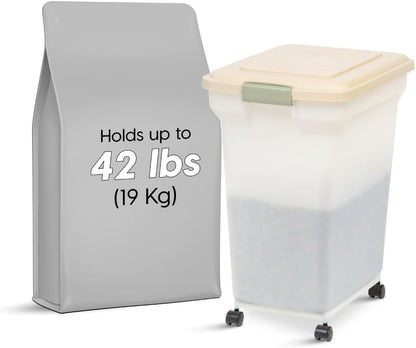 Dog Food Storage Container, Up to 58 lbs, Smoke Black, Made in USA