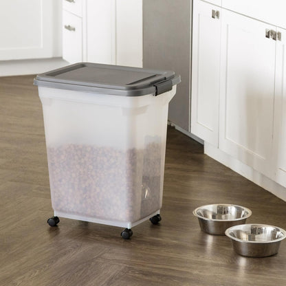 Dog Food Storage Container, Up to 58 lbs, Smoke Black, Made in USA
