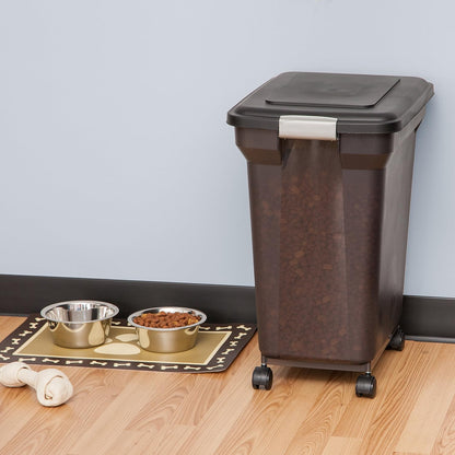 Dog Food Storage Container, Up to 58 lbs, Smoke Black, Made in USA