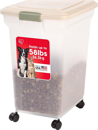 Dog Food Storage Container, Up to 58 lbs, Smoke Black, Made in USA
