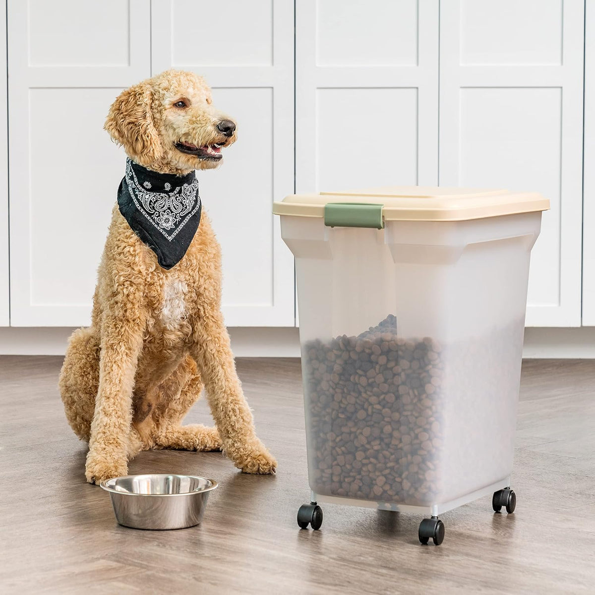 Dog Food Storage Container, Up to 58 lbs, Smoke Black, Made in USA