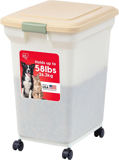 Dog Food Storage Container, Up to 58 lbs, Smoke Black, Made in USA