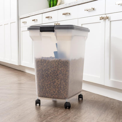 Dog Food Storage Container, Up to 58 lbs, Smoke Black, Made in USA