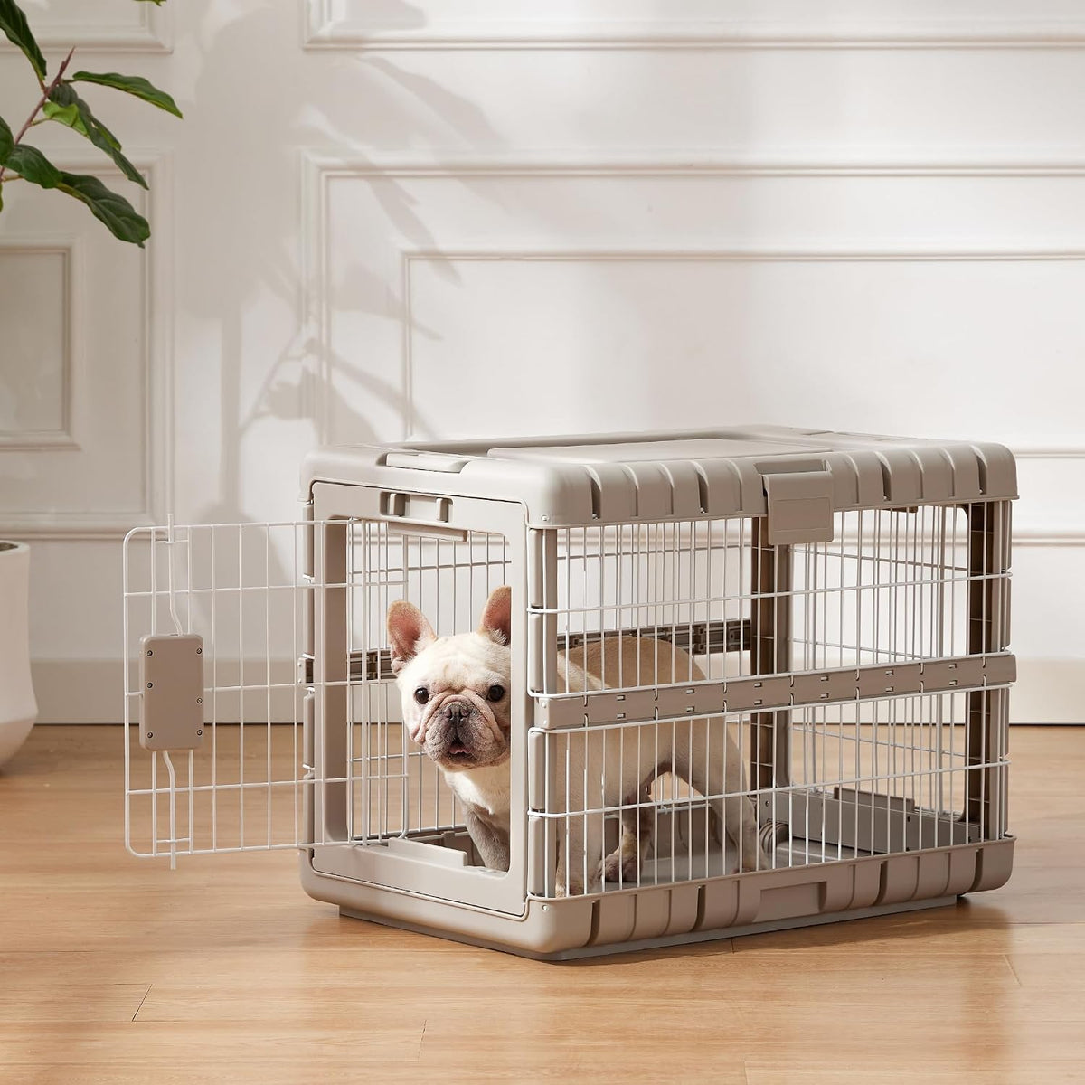 28" L Collapsible Dog Crate for Dogs, Heavy Duty Dog Kennel Indoor