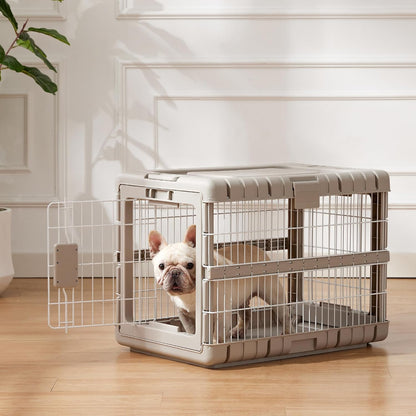 28" L Collapsible Dog Crate for Dogs, Heavy Duty Dog Kennel Indoor