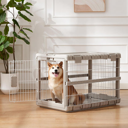 28" L Collapsible Dog Crate for Dogs, Heavy Duty Dog Kennel Indoor