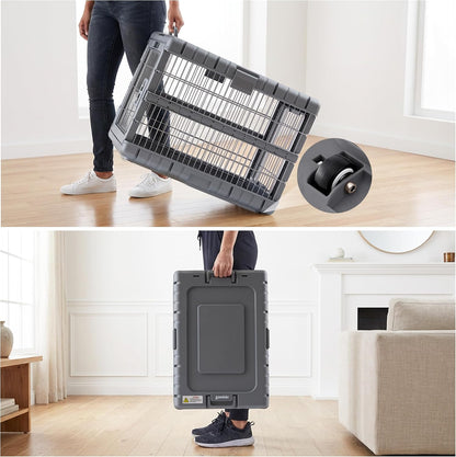 28" L Collapsible Dog Crate for Dogs, Heavy Duty Dog Kennel Indoor