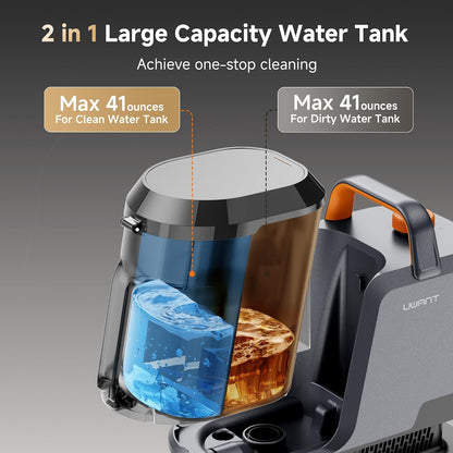 Carpet Cleaner Machine with Steam&Hot&Cold Water Models 18Kpa Powerful Suction Upholstery Cleaner Machine with Pet Pro Cleaner for Pets, Carpet Steam Cleaner Set of 1