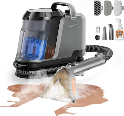Carpet Cleaner Machine with Steam&Hot&Cold Water Models 18Kpa Powerful Suction Upholstery Cleaner Machine with Pet Pro Cleaner for Pets, Carpet Steam Cleaner Set of 1