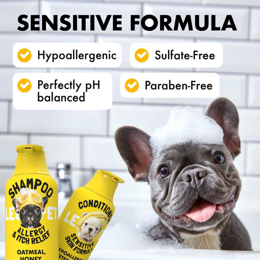 Oatmeal Dog Shampoo & Conditioner Set for Itchy Skin, 2 x 16 oz