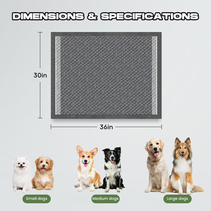 Dog Pee Pads for Dogs XXL 30"x36" with Adhesive Tabs