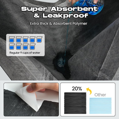 Dog Pee Pads for Dogs XXL 30"x36" with Adhesive Tabs