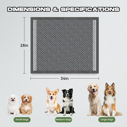 Dog Pee Pads for Dogs XXL 30"x36" with Adhesive Tabs