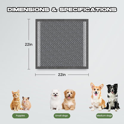Dog Pee Pads for Dogs XXL 30"x36" with Adhesive Tabs