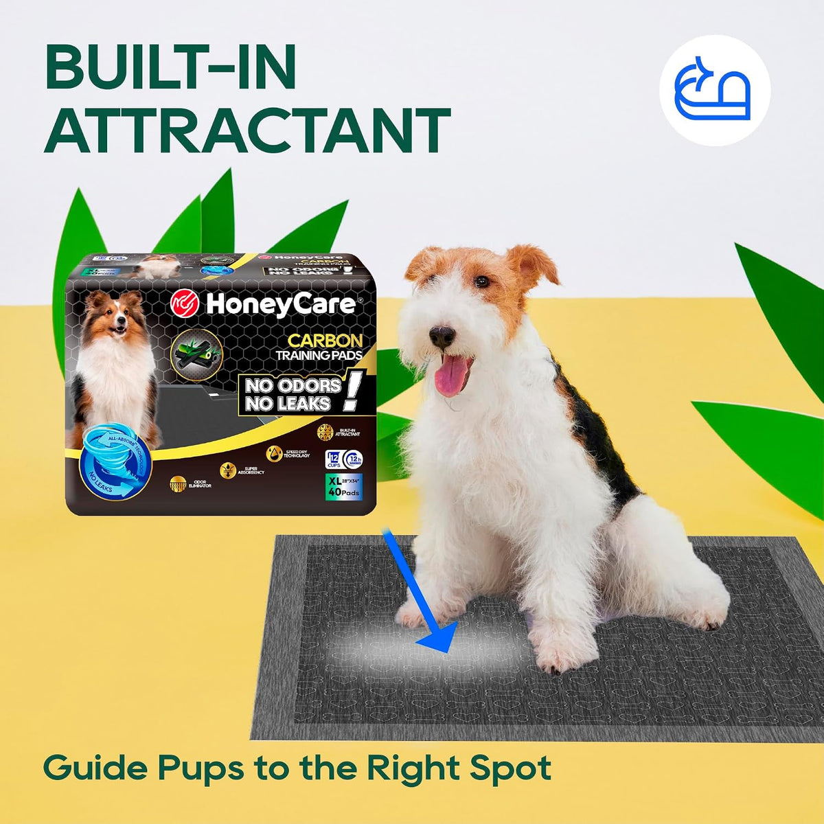 All-Absorb Puppy Training Pads Dog Potty Pads Absorb Eliminating Urine Odor, Jumbo-Size Charcoal Puppy Pee Pad (Carbon, XL 28x34 inch, 40ct)