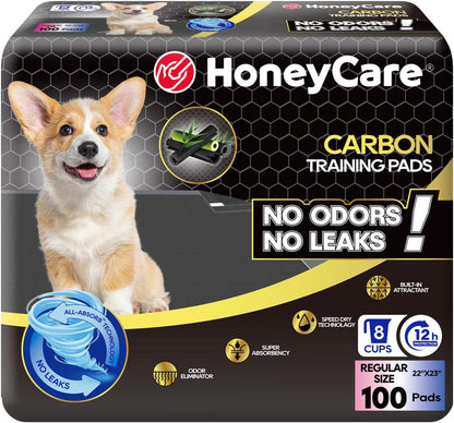 All-Absorb Puppy Training Pads Dog Potty Pads Absorb Eliminating Urine Odor, Jumbo-Size Charcoal Puppy Pee Pad (Carbon, XL 28x34 inch, 40ct)