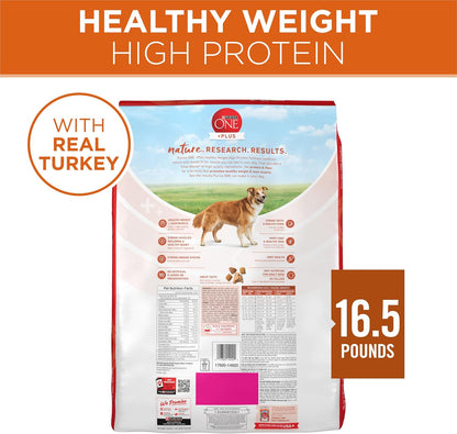 Plus Healthy Weight Dry Dog Food, Real Turkey, 16.5 lb Bag
