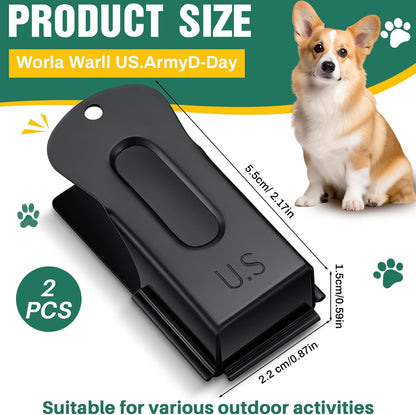 2 Pcs Dog Training Clicker Brass Cricket for Dogs Cats, Black