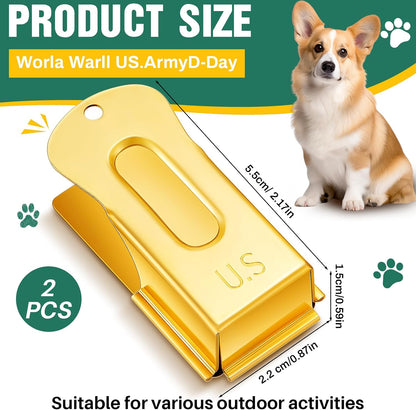 2 Pcs Dog Training Clicker Brass Cricket for Dogs Cats, Black
