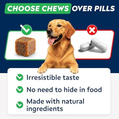 Dog Allergy & Itching Relief - Anti Itch, Skin&Coat Support Chews w/Omega 3