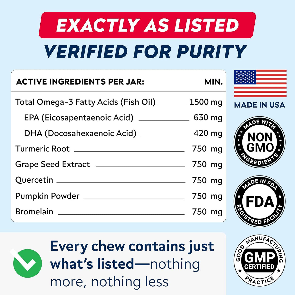 Dog Allergy & Itching Relief - Anti Itch, Skin&Coat Support Chews w/Omega 3