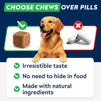 Dog Allergy & Itching Relief - Anti Itch, Skin&Coat Support Chews w/Omega 3
