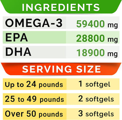 Dog Allergy & Itching Relief - Anti Itch, Skin&Coat Support Chews w/Omega 3