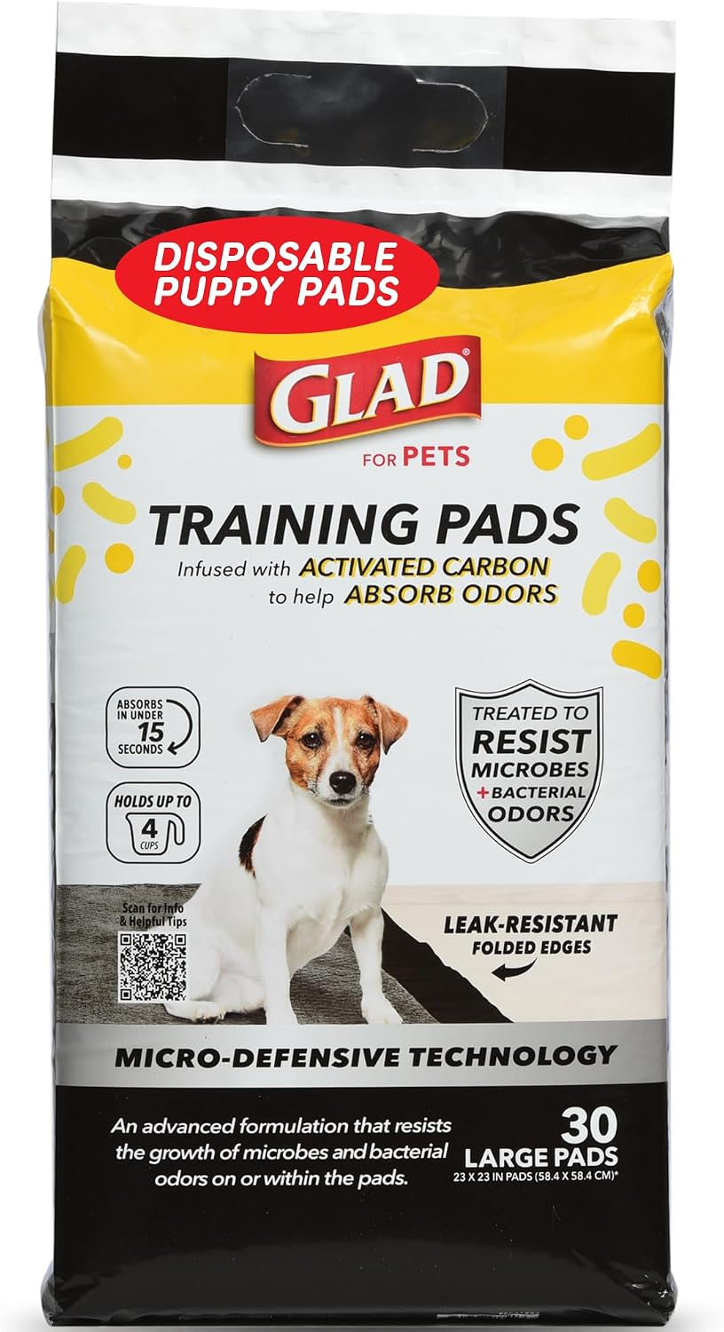 Glad for Pets Activated Carbon Training Pads, Anti-Microbial