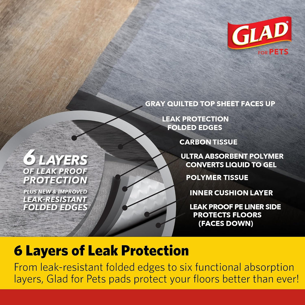 Glad for Pets Activated Carbon Training Pads, Anti-Microbial