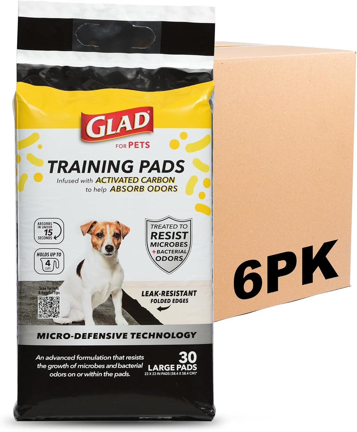 Glad for Pets Activated Carbon Training Pads, Anti-Microbial