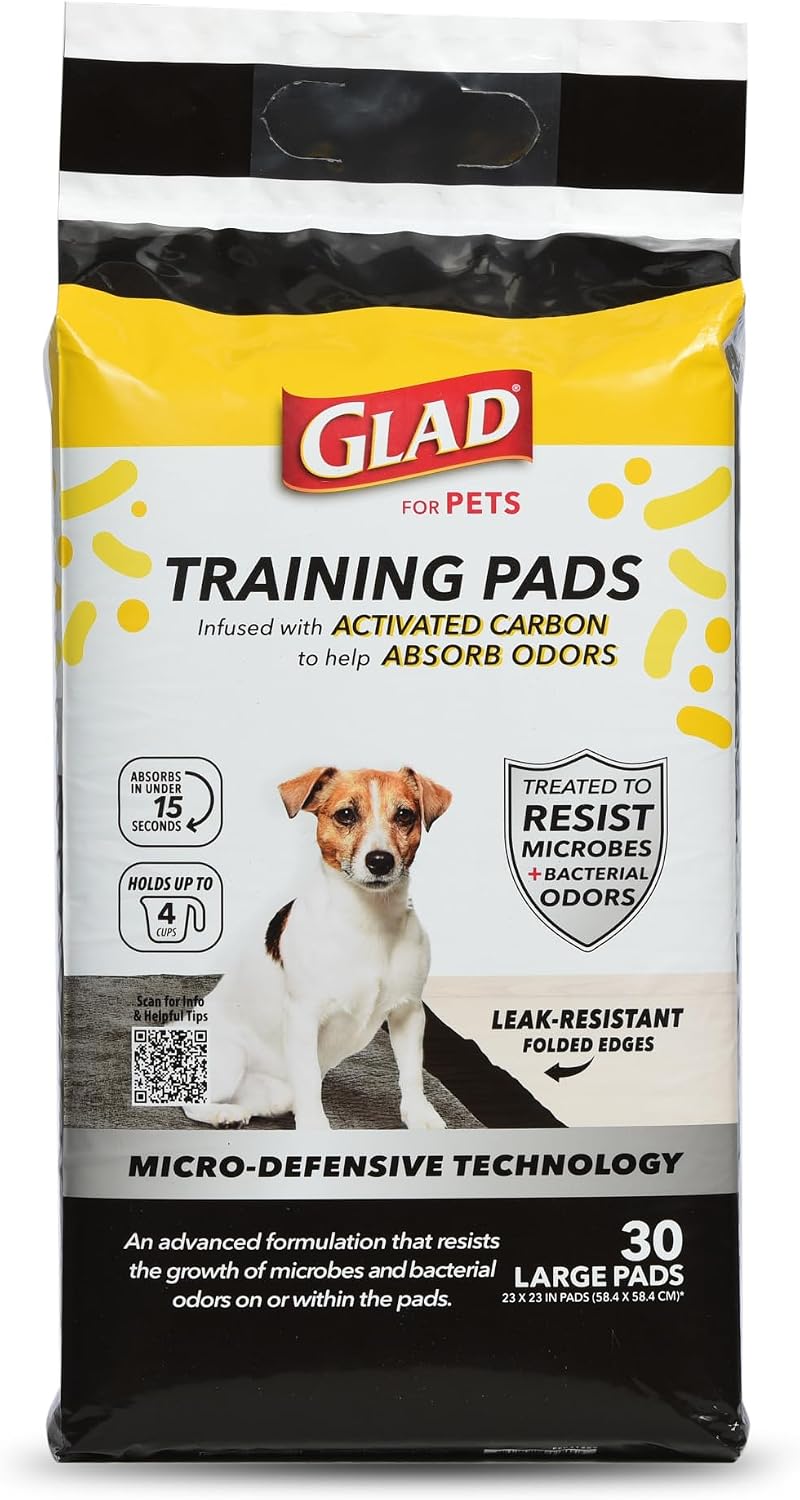 Glad for Pets Activated Carbon Training Pads, Anti-Microbial