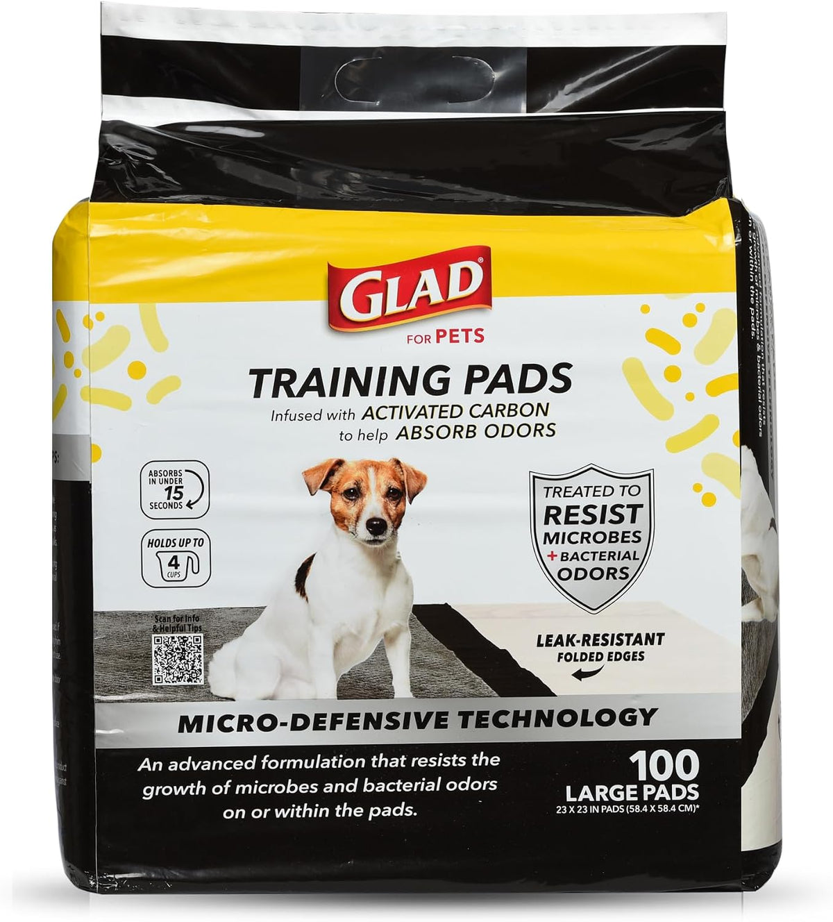 Glad for Pets Activated Carbon Training Pads, Anti-Microbial