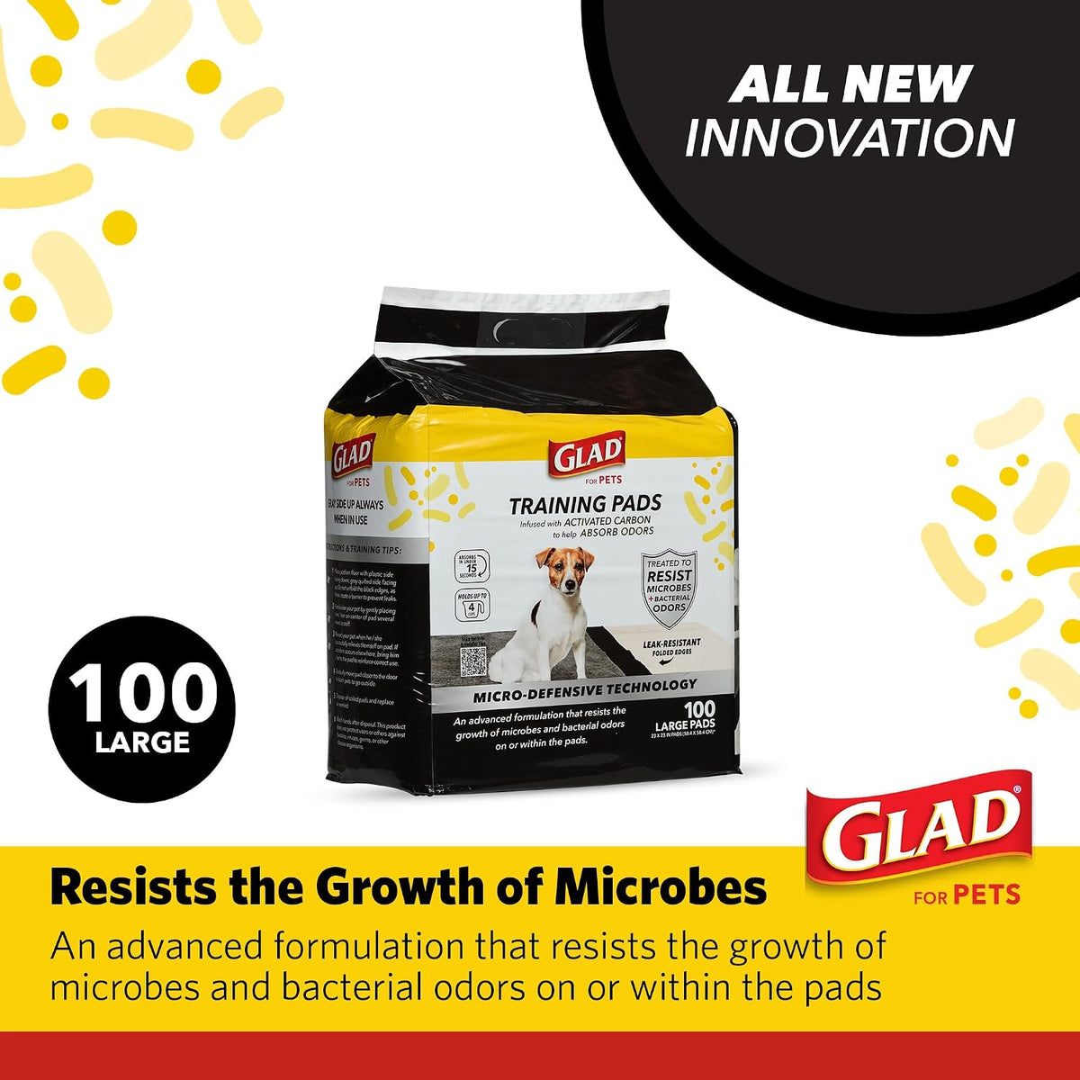 Glad for Pets Activated Carbon Training Pads, Anti-Microbial