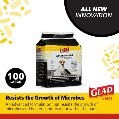 Glad for Pets Activated Carbon Training Pads, Anti-Microbial
