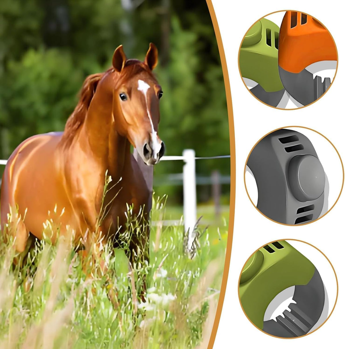 The Set of Easy Clicking Finger Ring Clicker Included Large and Small 2 Sizes,Dog clicker Trainer Suitable for Dogs Cats Horses traing Allowing Effective Versatile Training (Grey+Green)