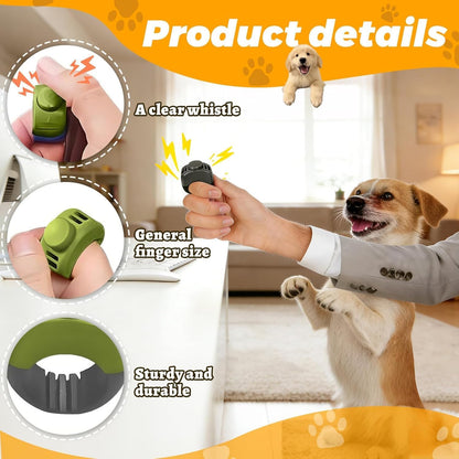 The Set of Easy Clicking Finger Ring Clicker Included Large and Small 2 Sizes,Dog clicker Trainer Suitable for Dogs Cats Horses traing Allowing Effective Versatile Training (Grey+Green)