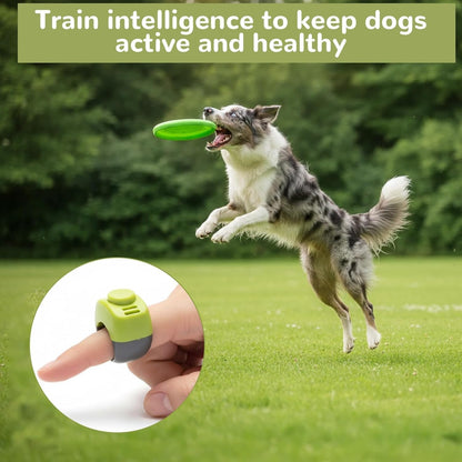 The Set of Easy Clicking Finger Ring Clicker Included Large and Small 2 Sizes,Dog clicker Trainer Suitable for Dogs Cats Horses traing Allowing Effective Versatile Training (Grey+Green)