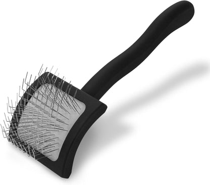 Slicker Brush for Dogs, Groom Like a Professional, Ideal For All Coat Types, Remove Shedding Coat, Tangles and Dead Undercoat, 17 mm Stainless Steel Pins, Medium